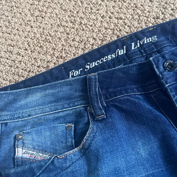 Diesel Blue Distressed Men's Jeans - Picture 2 of 7